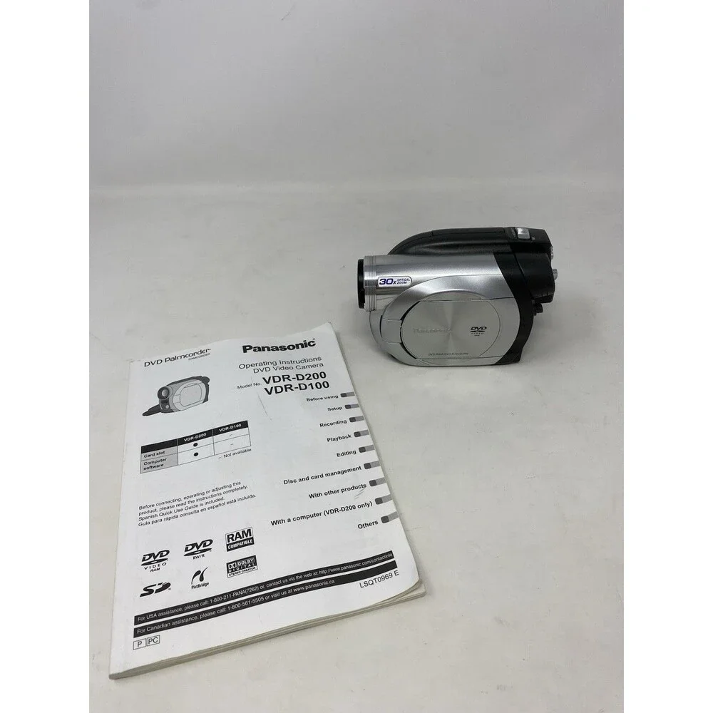 Panasonic VDR-D100 Camcorder - Silver Tested And Working!